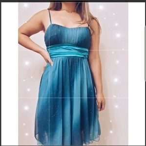 Pretty blue thin strap dress